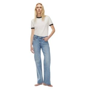 Aritzia Light Blue Wide Leg Jeans